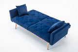 COOLMORE  Velvet  Sofa , Accent sofa .loveseat sofa with rose gold metal feet  and  Navy  Velvet