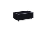 Modern Smart mini Coffee Table with Built in Fridge, Outlet protection,Wireless charging module,Mechanical temperature control,Power socket,USB interface And Ice Water interface.