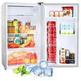 Compact refrigerator with freezer, 3.2 Cu.ft Mini Fridge with Reversible Door, 5 Settings Temperature Adjustable for Kitchen, Bedroom, Dorm, Apartment, Bar, Office, RV