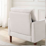 [Video] Welike Modern Fabric Single Sofa Chair, Living room chair, Comfortable Armchair with Solid Wood Legs, Tufted Chair for Reading or Lounging