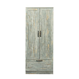 High wardrobe and kitchen cabinet with 2 doors,Grey