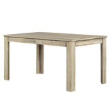 7-Piece Wooden Dining Table Set - Extendable Table with 12” Leaf and 2 Drawers, 6 Dining Chairs with Soft Cushion