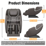 Brown Massage Chair Recliner with Zero Gravity