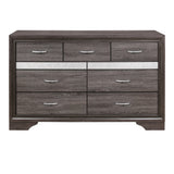 Embossed Silver grey Glitter Dresser