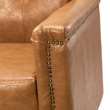 Canace Swivel Armchair-CAMEL