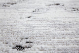 Ebony Tracks Gray and Black Polyester Area Rug 8x10