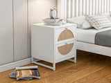 Nightstand Allen 2 Drawer side table, Display Rack for Bedroom or Living Room