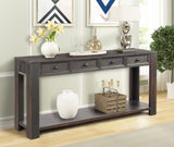 Entryway Hallway Table with Storage Drawers and Bottom Shelf