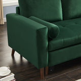88" Reversible Pull out Sleeper Sectional Storage Sofa Bed,Corner sofa-bed with Storage Chaise Left/Right Handed Chaise