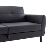 Black Folding Flat folding Sofa Bed with Storage Box
