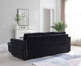 Black L Sectional sofa with storage