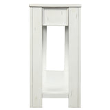 TREXM Console Table for Entryway Hallway Sofa Table with Storage Drawers and Bottom Shelf ( Antique White)