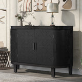 Cabinet with Antique Pattern Doors for Hallway, Entryway, Living Room, Bedroom