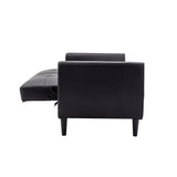 Black Folding Flat folding Sofa Bed with Storage Box
