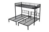 Triple twin bunk bed, can be separated into 3 twin beds