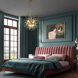 Modern American multi-particle spherical crystal chandelier -8 bulbs -G9 lamp holder