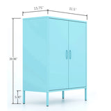 Metal Storage Locker Cabinet, Adjustable Shelves Free Standing Sideboard Steel Cabinets for Office,Home