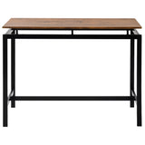 5-Piece Kitchen Counter Height Table Set, Industrial Dining Table with 4 Chairs (Brown)