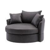 Modern Akili swivel accent chair barrel chair