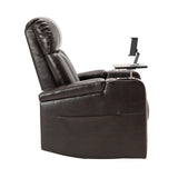 Orisfur. Power Motion Recliner with USB Charging Port and Hidden Arm Storage, Home Theater Seating with 2 Convenient Cup Holders Design ,360° Swivel Tray Table,and Cell Phone Stand