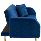 COOLMORE  Velvet  Sofa , Accent sofa .loveseat sofa with rose gold metal feet  and  Teal  Velvet