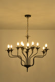 Retro American style stamen-shaped iron chandelier -12 bulbs -E12 lamp holder