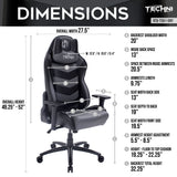 Techni Sport TS-61 Ergonomic High Back Racer Style Video Gaming Chair, Grey/Black
