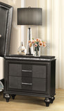 King 6 PC LED Bedroom set made with Gunmetal Copper finish