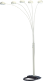 84"H WHITE 5-HEAD CAP STYLE FLOOR LAMP (1PC/CTN) (2.24/33.97)