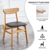Solid wood dining table and 4-piece set of solid wood dining chairs