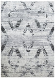 Ebony Tracks Gray and Black Polyester Area Rug 8x10