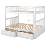 Full over Full Bunk Bed with Drawers