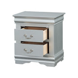 ACME Louis Philippe Nightstand in Platinum