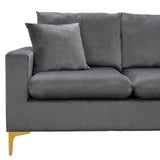 Grey Sectional Sofa with Ottoman