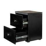Modern High gloss UV Night Stand with 2 drawers & LED lights