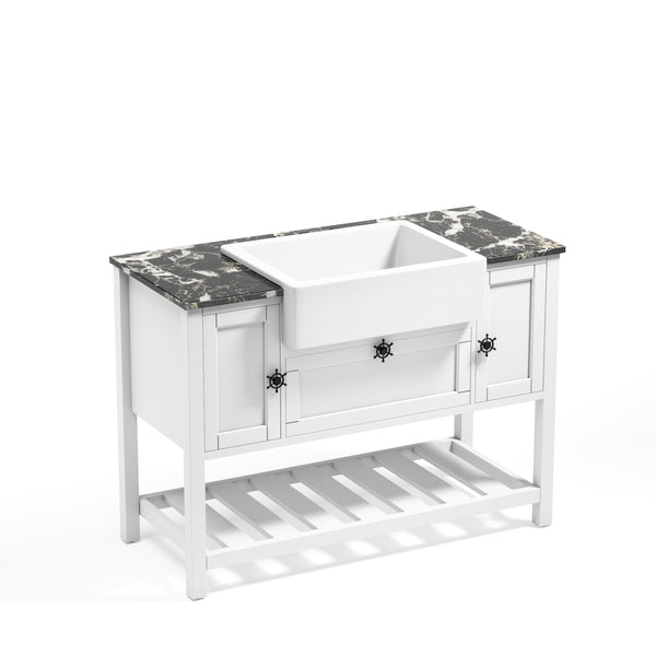 48" Farmhouse Single Bathroom Vanity Set