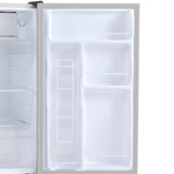 Compact refrigerator with freezer, 3.2 Cu.ft Mini Fridge with Reversible Door, 5 Settings Temperature Adjustable for Kitchen, Bedroom, Dorm, Apartment, Bar, Office, RV
