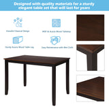 5-Piece Dining Table Set and Chairs Black