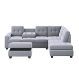 Antique Grey Sectional Sofa