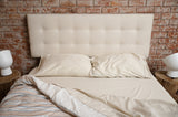 Omne Sleep 4-Piece Cream Microplush and Bamboo Twin Hypoallergenic Sheet Set