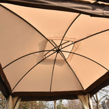 Patio Outdoor Gazebo, Double Roof Soft Canopy Garden Backyard Gazebo with Mosquito Netting Suitable for Lawn, Garden, Backyard and Deck