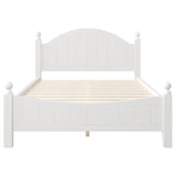 3 Pieces Traditional Concise Style White Bedroom Sets, Nightstand+Chest+Full Bed