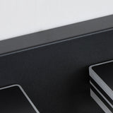 LED Modern Black Vanity Lights, 6-Lights Acrylic Matte Black Bathroom Vanity Lights Over Mirror