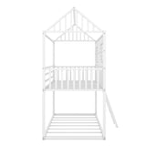 Twin over Twin Size Metal Low Bunk Beds