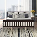 Sleigh Queen Size Wood Platform Bed  for Espresso color