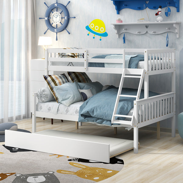 Twin Over Full Bunk Bed with Trundle