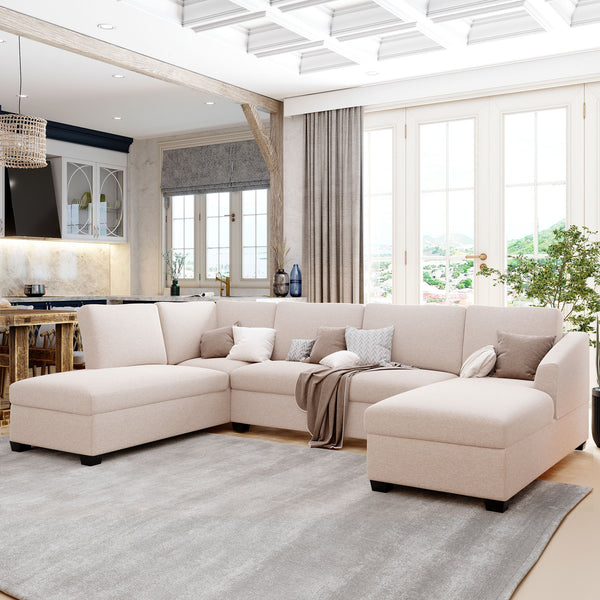 Modern Large  U-Shape Sectional Sofa