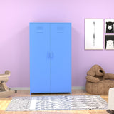 Metal Locker Storage Cabinet Locker Children Locker Double Doors Lokcer Hanging Cloth Home School Classroom Requires Assembly