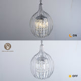 Modern American spherical crystal chandelier -3 bulbs -E12 lamp holder