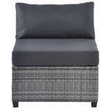 7 Piece Rattan Sectional Seating Group with Cushions, Outdoor Rattan Sofa NEW!